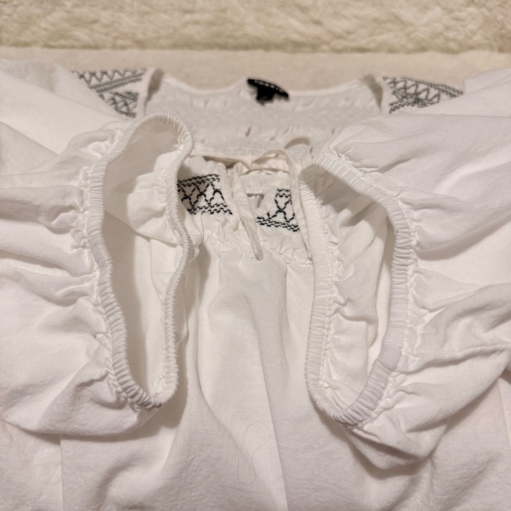 Torrid Blouse Stretchy Ruch Design - Picture 5 of 7